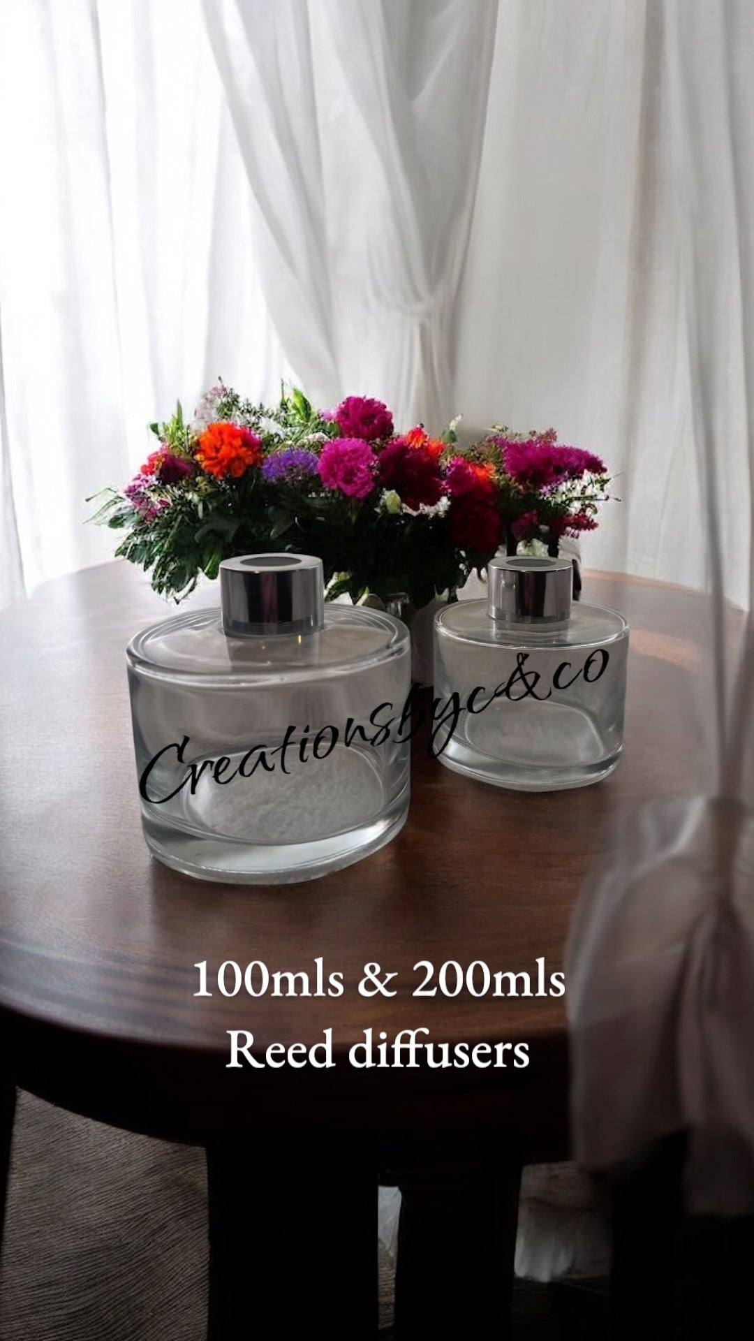 100mls & 200mls Clear Reed Diffusers