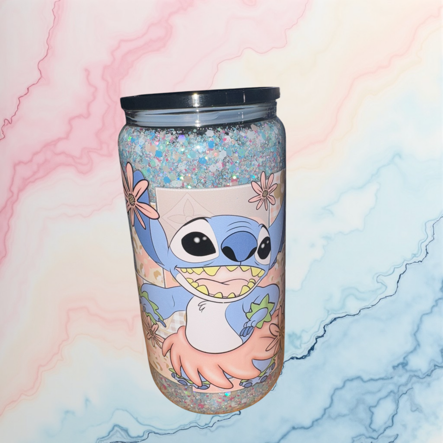 16oz Glass Snow Globe Tumbler