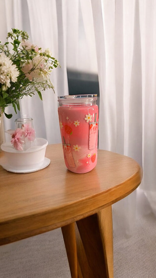 Glass MilkShake SnowGlobe Tumbler
