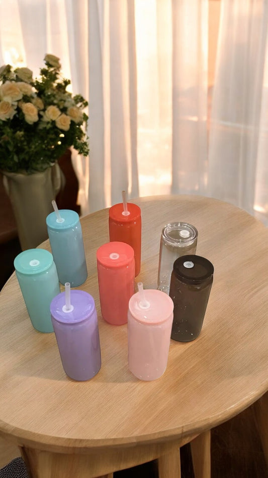 20oz Translucent Acrylic Tumblers Matching Lid & Straw.